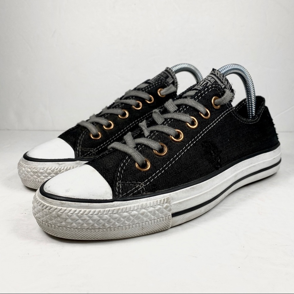 Converse Black/Dark Gray Distressed Canvas Sneaker